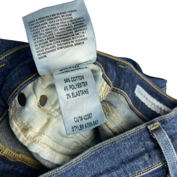 Agolde X Talula Sky High Skinny High Waisted Blue Jeans 24 - Picture 5 of 7